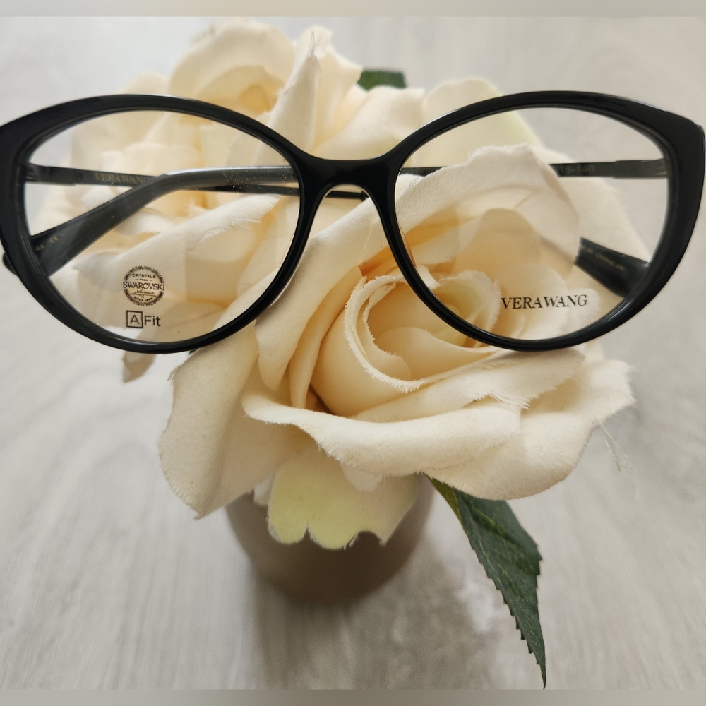Vera Wang VA19 Black Cat Eye Glasses - Picture 1 of 7